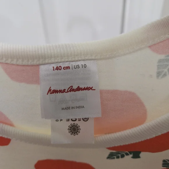 Hanna Andersson Cream and Orange Pumpkin Print Dress - Picture 4 of 4